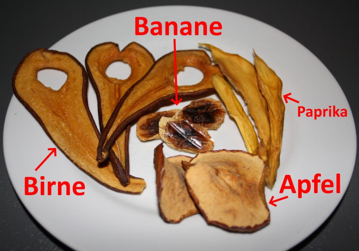 Getrocknetes Obst für Hamster