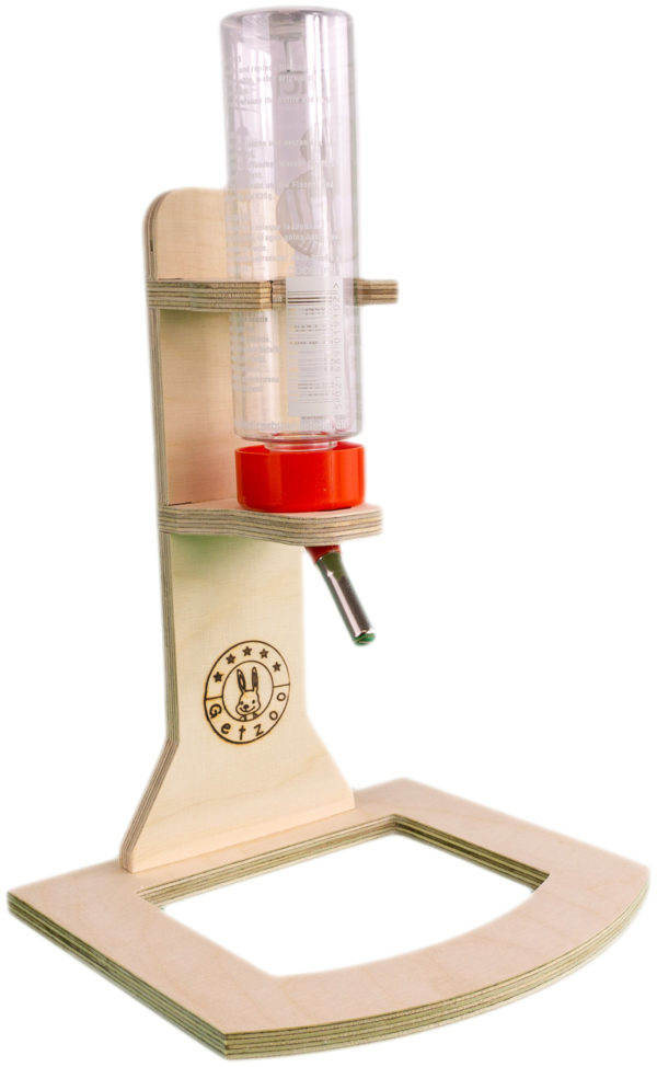 Docache Hamster Trinkflasche Set - 80ml Mit Holzhalterung Für Nagetiere